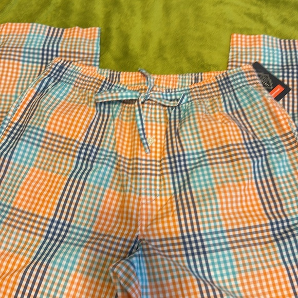 St. John’s Bay Woven Multi Checkered Sleep Pajama Pant  Sz Large Orange Blue NWT - Picture 4 of 4